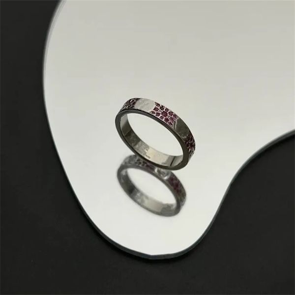 Diamantring 2023 Doppelbuchstabe Strass Designerringe Glänzender Kristall La Bague Paarringe Schmuck