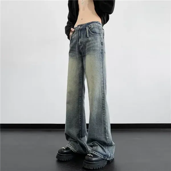 Camicie casual da uomo Jeans vintage americani con micro taglio Pantaloni svasati a gamba dritta da uomo