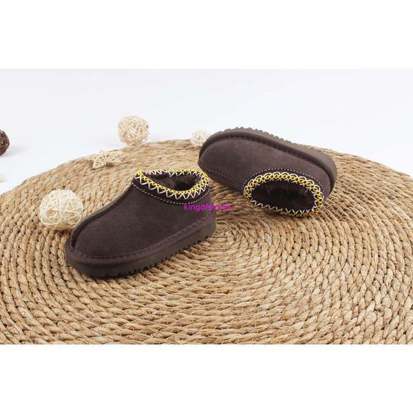 Criança Tasman Ii Chinelos Crianças Tazz Sapatos de Bebê Chesut Fur Slides Pele de Carneiro Shearling Clássico Ultra Mini Bota Mules de Inverno Woolfor venda