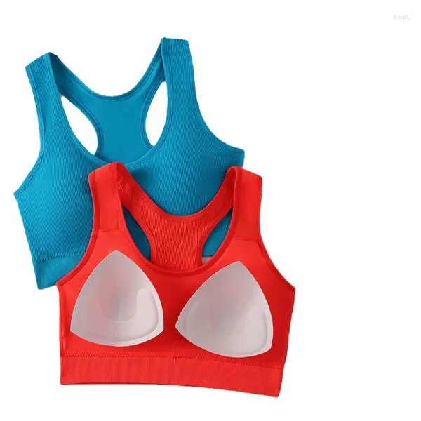 Yoga roupa à prova de choque suor sem costura sutiãs esportivos mulheres wirefree acolchoado sutiã roupa interior atlético colete ginásio fitness correndo tanque topos