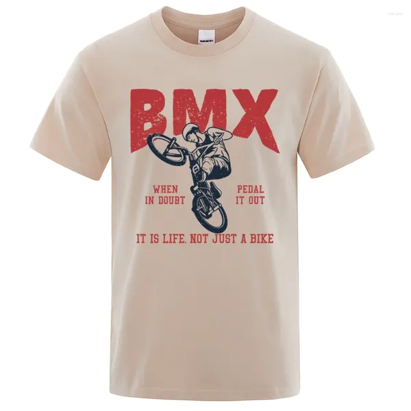 Magliette da uomo Bmx It Is Life Not Just A Bike Stampa T-shirt estiva da uomo/donna con o-collo Casual in cotone a maniche corte Pullover Moda unisex