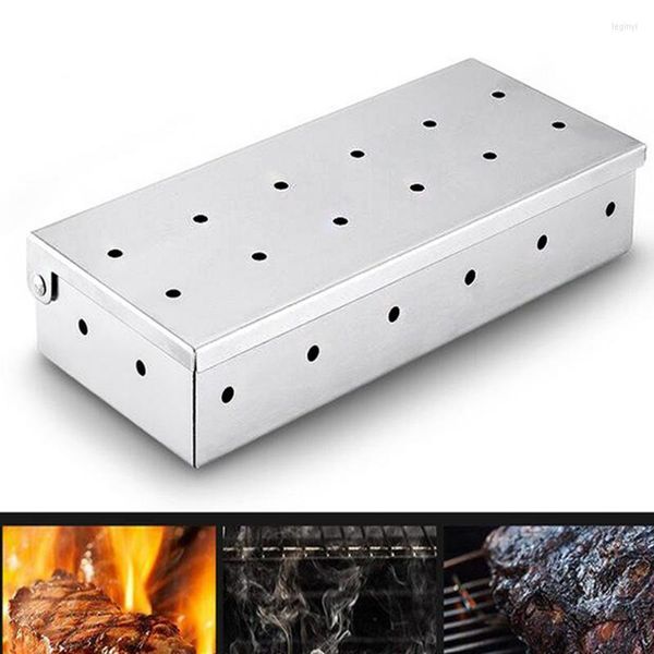 Tools Outdoor BBQ Produkte Edelstahl Smoker BOX Smoke Creative Kitchen Cooking Bacon Mini