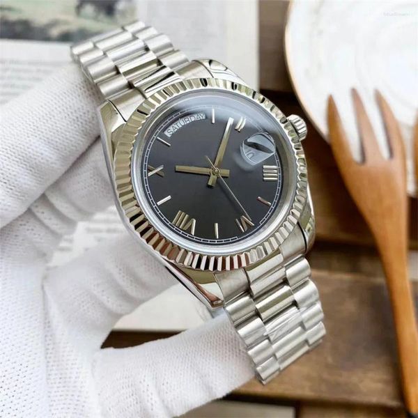 Relógios de pulso 41mm Datejust-automático mecânico mens designer de luxo relógio azul dial safira vidro dia data relógios de alta qualidade