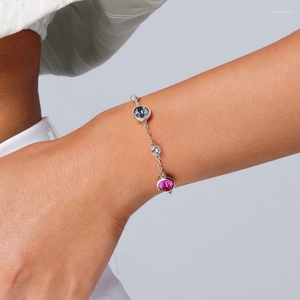 Charm-Armbänder, Perlen-Kettenarmband für Frauen, Weihnachten, Hochzeit, ovaler Fancy-Stein-Armreif, silberfarbener Schmuck