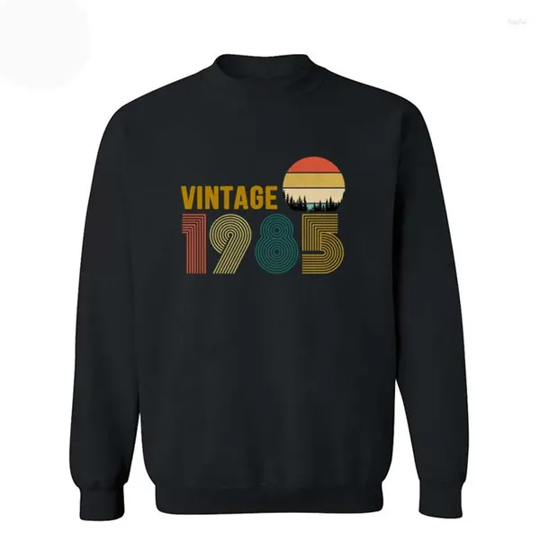 Herren Hoodies 1985 Vintage Retro Geburtstagsgeschenke Sweatshirts Streetwear Trainingsanzug Unisex Übergroßer Weihnachts-Hoodie 2XL