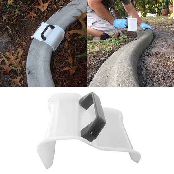 Decorazioni da giardino Stampo in pietra per mattoni Pavimentazione Percorso fai da te Creatore di terreno in plastica Intonaco per cemento Forma di fissaggio Clip per creazione di stampi 230422