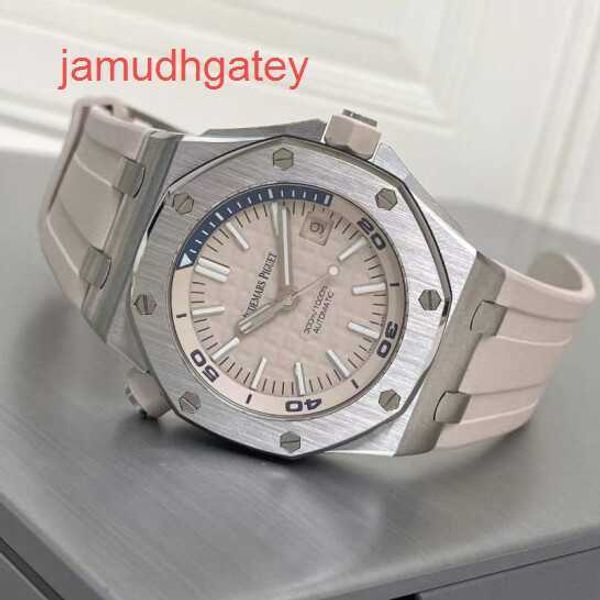 Ap Swiss Luxury Watch Royal Oak Offshore Series 15710st Milk Shake Branco Voltar Transparente Masculino Moda, Lazer, Negócios, Esportes, Relógio Mecânico de Mergulho