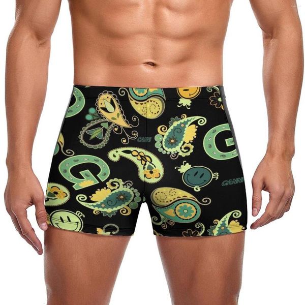 Men's Swimwear Arte da Páscoa Nada Trunks Vintage Print Print Elastic Trending Swim Boxers Plus Size Training Man