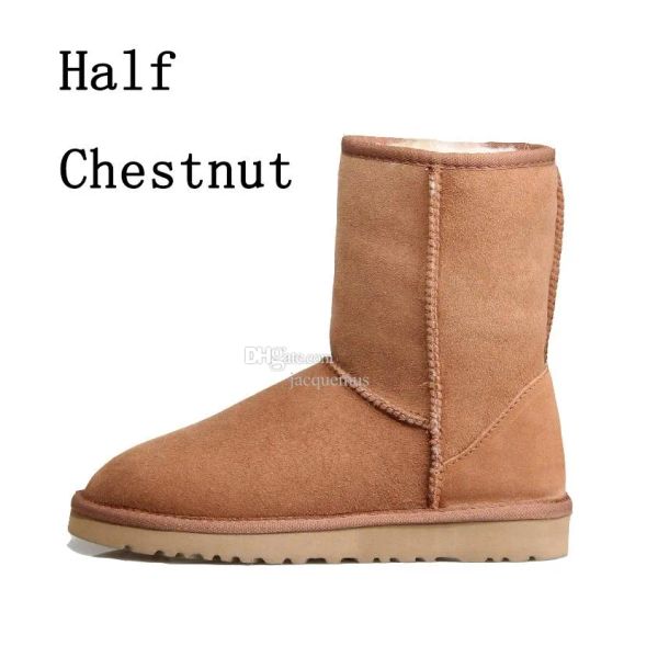 Australien Australian Classic Wam Boots Bottes LI Womens Mini Half Lies Snow Boot USA GS Winter Full Fur Fluffy Furry Wggs Satins