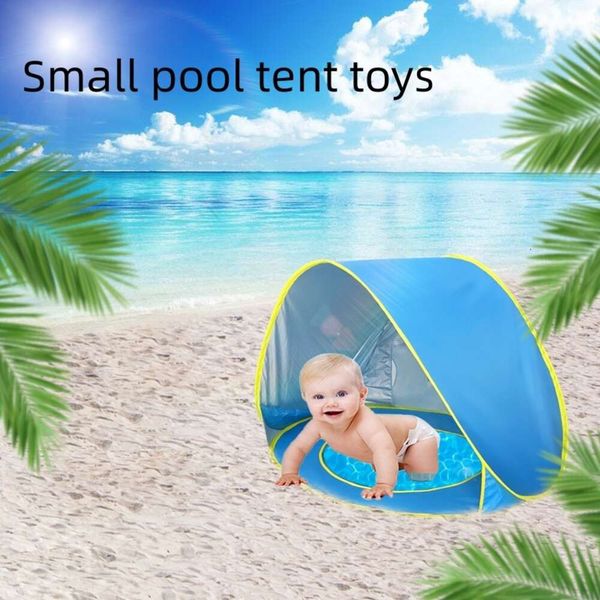 Tenda de praia para bebês, barraca de brincar com sombra para o sol, casa de brinquedo para crianças