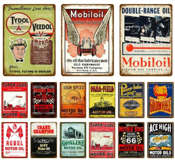 Tydol voando gasolina veedol motor óleo sinal de metal decoração da garagem do vintage placa de gás decoração da parede homem caverna gás moboiloil poster8776490