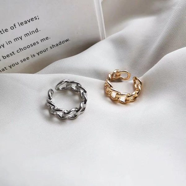 Anelli a grappolo Catena punk per donna Uomo Vintage fatto a mano spesso intrecciato geometrico anello da dito coppia gioielli regali