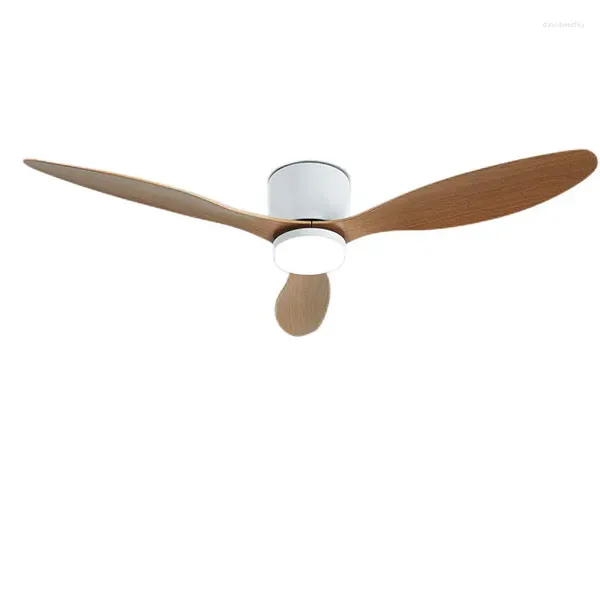 Massivholz-Deckenventilator mit Licht-Fernbedienung, 3-Blatt-Propeller, intelligenter Innen-Wohnzimmer-Schlafzimmer