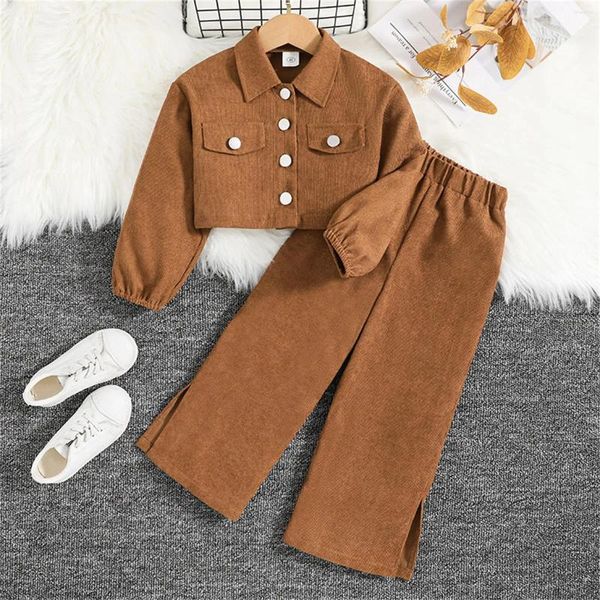 Set di abbigliamento 2 3 4 5 6 anni Cappotto di cotone moda per ragazze Pantaloni Autunno Inverno Vestito per bambina Festa di compleanno Abbigliamento per bambini