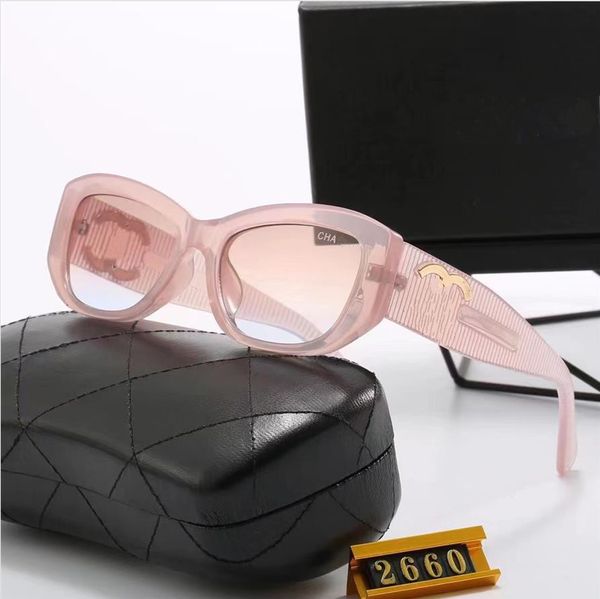 mens women designer sunglasses luxury Channel glasses Fashion eyewear Diamond Square Sunshade Crystal Shape Sun Full Package chan enl Glasses lunette