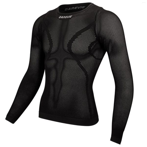 Гоночные куртки Darevie Cycling Jersey Compress 2023 Базовый слой полное рукав дышащий высококачественный велосипедный жилет