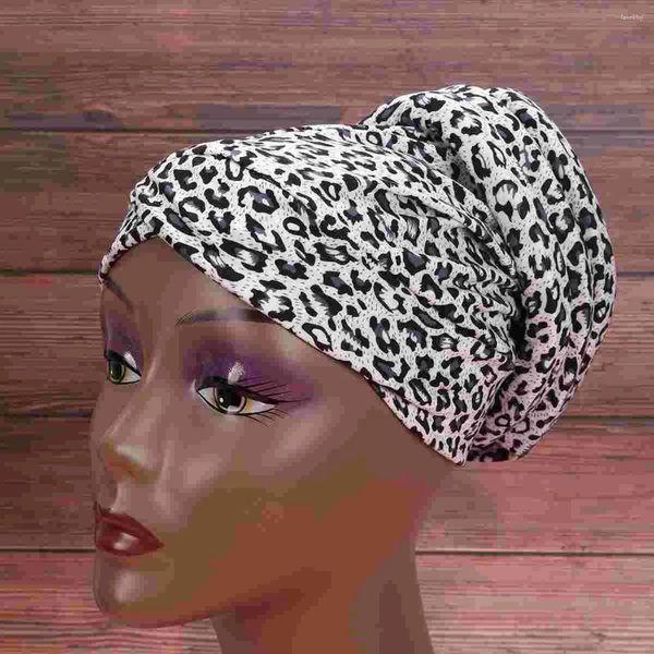 Berets Wrap Turban Cap Windproof Headscarf Boho Headbands Mulheres Night Women's Scarfs Silk