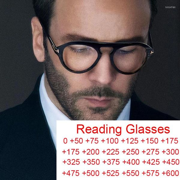 Occhiali da sole designer occhiali da lettura di lusso da uomo donna di alta qualità cerniera primaverile retrò occhiali rotondi occhiali blu leggeri occhiali per computer