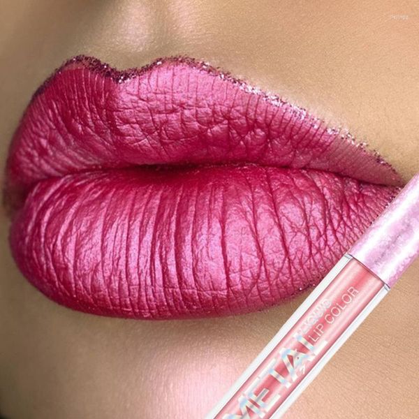 Lip Gloss 1pc Metal fosco 12 cores impermeável