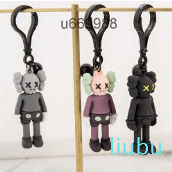 Chaveiro de silicone de alta qualidade de luxo masculino festa dos desenhos animados crânio animal de estimação pingente carro mochila chaveiro saco charme metal corrente jóias presente