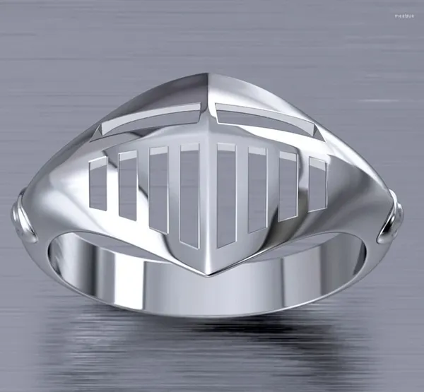 Anéis de cluster 2023 tendência retro oco mecânico branco k feminino anel masculino emparelhado para casais homens jóias bijouterie feminino