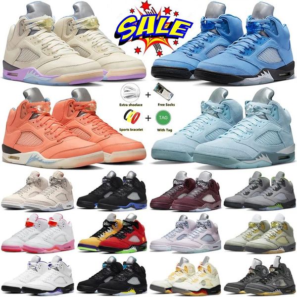 Top Jumpman 5 Jumpmans 5s Herren-Basketballschuhe Raging Bull Racer Blue Bird Fire Red Stealth Green Bean Easter Alternate Grape Sports Damen-Turnschuhe