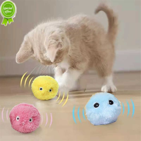 Новый котенок Touch звучащий продукт для домашних животных Spiek Toy Ball Cat Supplie Smart Cat Toys Interactive Ball Plush Electric Catnip Training Toy