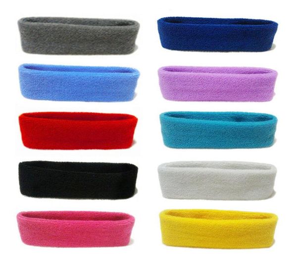Unisex esporte algodão sweatband headband para homens mulheres yoga hairband ginásio estiramento cabeça bandas sweatband forte elástico q bbykhc3508354