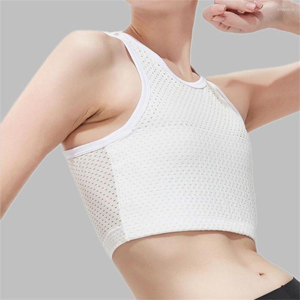 Shapers de moda esportiva feminina Passo de peito Binder Trans Crop Top Top de espartilho Estonho da fivela Tank Tank Tank Tank