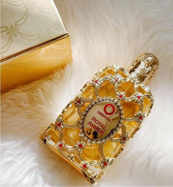 Orientica Royal Amber Rouge Profumo 80 ml Oud Zafferano Velluto Oro Fragranza Uomo Donna Eau De Parfum Odore a lunga durata EDP Neutro Profumi unisex