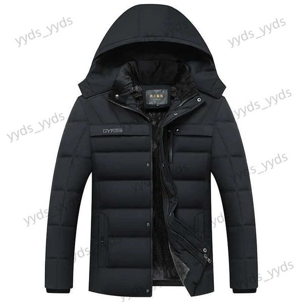 Herrenjacken 2023 Neue Mode Fleece Mit Kapuze Wintermantel Männer Dicke Warme Herren Winterjacke Winddicht Geschenk Für Vater Ehemann Parka T231123