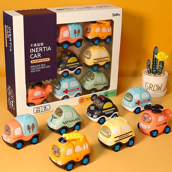 Modellino auto per bambini Auto inerziale Giocattoli Montessori Mini ambulanza Elicottero per bambini Tirare indietro auto Set con tappetino da gioco Regali di compleanno per bambini 231122