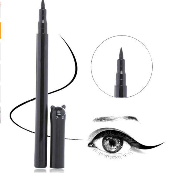 1pc Yeni Güzellik Kedi Tarzı Siyah Uzun Uzun Longlasting Su Geçirmez Sıvı Eyeliner Göz Yolcu Kalem Kalem Makyaj Kozmetik Araç 6259296