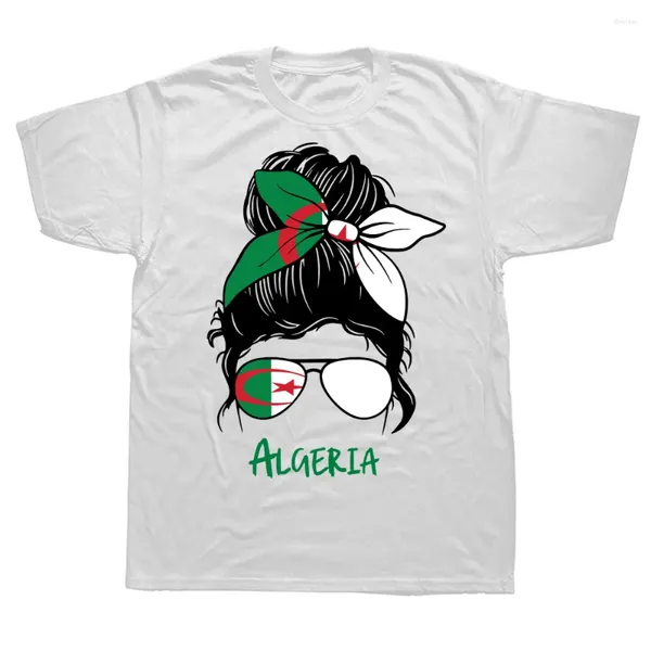 Magliette da uomo Divertente Algeria Ragazza algerina Donna Bandiera Stile estivo Grafica in cotone Streetwear Manica corta Regali di compleanno T-shirt da uomo