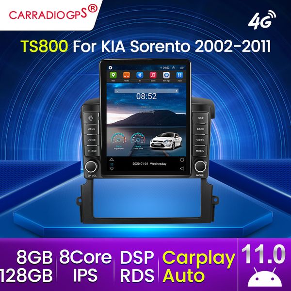 8G 128G Android 11 per Kia Sorento BL 2002-2011 Carplay Auto Radio Stereo Car Dvd Multimedia Video Player navigatore GPS