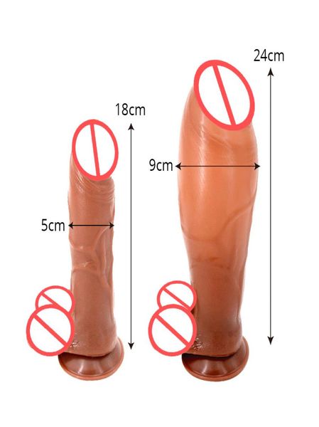 Grande vibratore gonfiabile del sesso Grande butt plug pene realistico morbido dildo pompa ventosa giocattoli adulti del sesso per le donne1733178