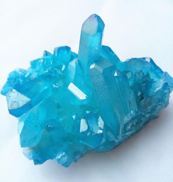 85 g natürliche blaue Aura-Engelskristall-Cluster-Quarzkristall-Cluster-Reiki-Heilkristalle 2076867