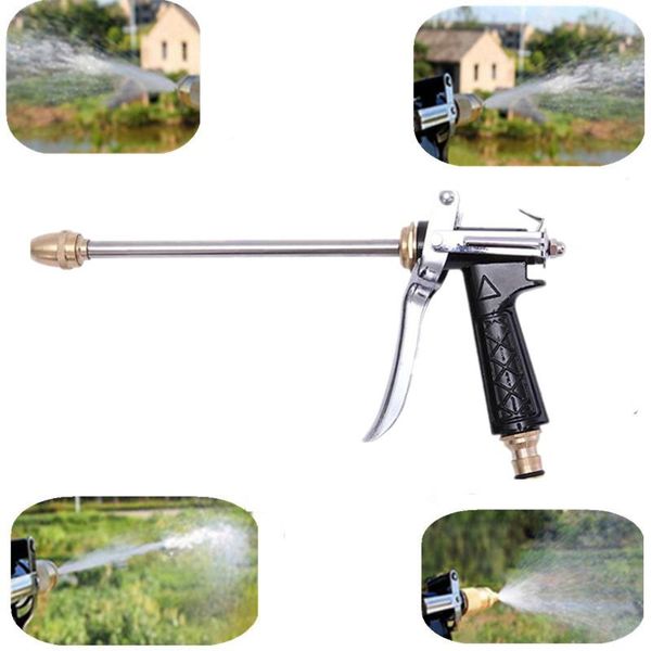 Водопольное оборудование длинное полюс цинковый сплав с сплавным пистолетом регулируемые форсунки садовые инструменты для промывки шланга