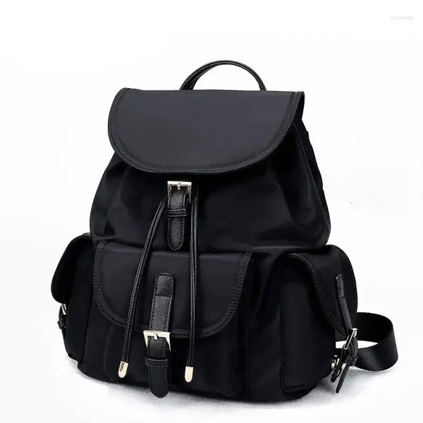 Schultaschen Casual Oxford Frauen Rucksack Schwarz Wasserdichtes Nylon Für Teenager Mädchen Mode Reise Tote Mochila Q463