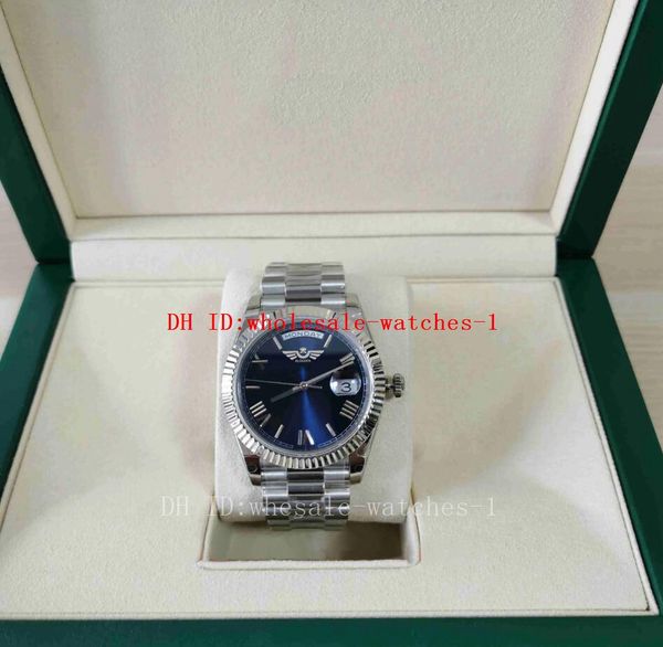 Atacado 21 estilo BPF fabricante Mens Watch 40mm 228235 228236 228239 Azul Roman Dial Relógios Sapphire Vidro 2813 Movimento Mecânico Automático 18K Relógios de Pulso Masculino