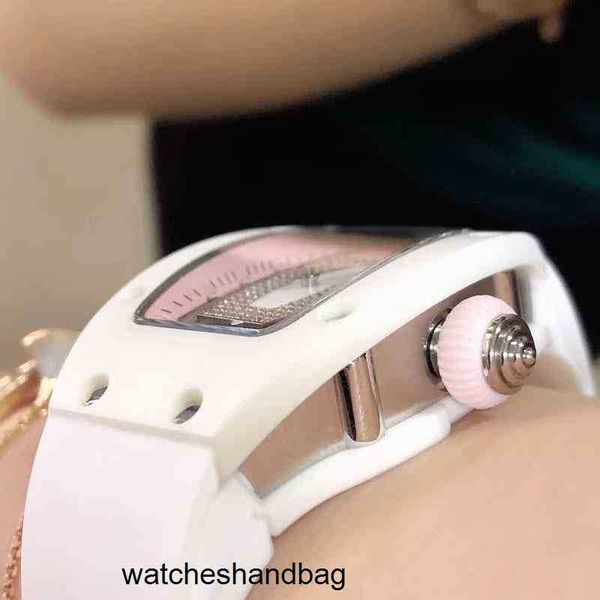Richa Milles Mechanics Uhren Armbanduhr Rm07-01 Damen Luxus Multifunktions 2824 Automatik Mechanisch R Keramikpulver Ring Gummi