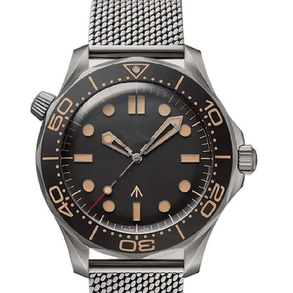 Erkekler İzle Yüksek kaliteli tasarımcı saat 42mm logo o m g Mekanik otomatik çelik bant lüks saat lastik kayış tasarımcısı izlemek erkek örgü bandı dalga watch