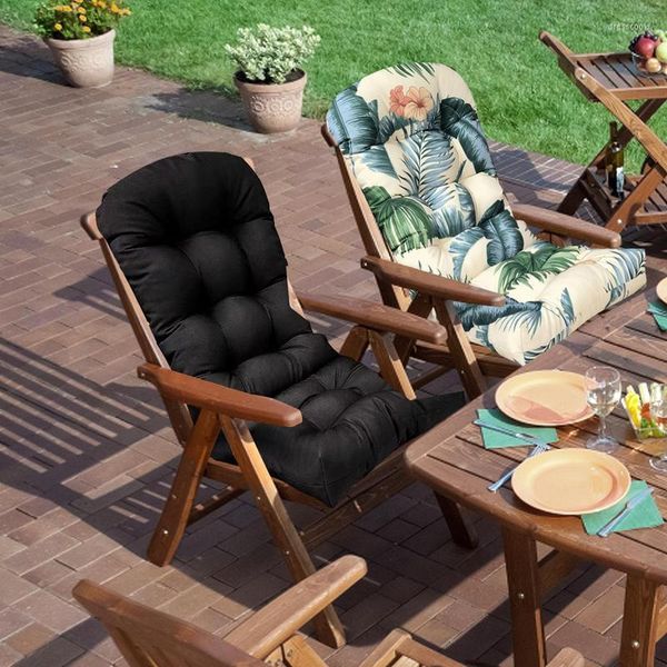 Pillow Wetterfester Klappstuhl mit hoher Rückenlehne S Weiche Outdoor-Schaukelhängematten-Bank-Sitzpolster für Terrasse, Garten, Hof