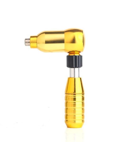 Máquina de tatuagem com motor dourado de qualidade premium com interface RCA Liga de alumínio rotativa sem motor de pistola de ruído para forro shader 2212455840