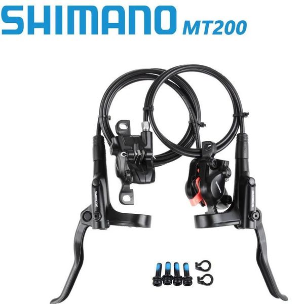Велосипедные тормоза Shimano MT200 Гидравлический тормоз MTB Mountain Disc Set BLMT200 BRMT200 Левый передний правый Задний 231122