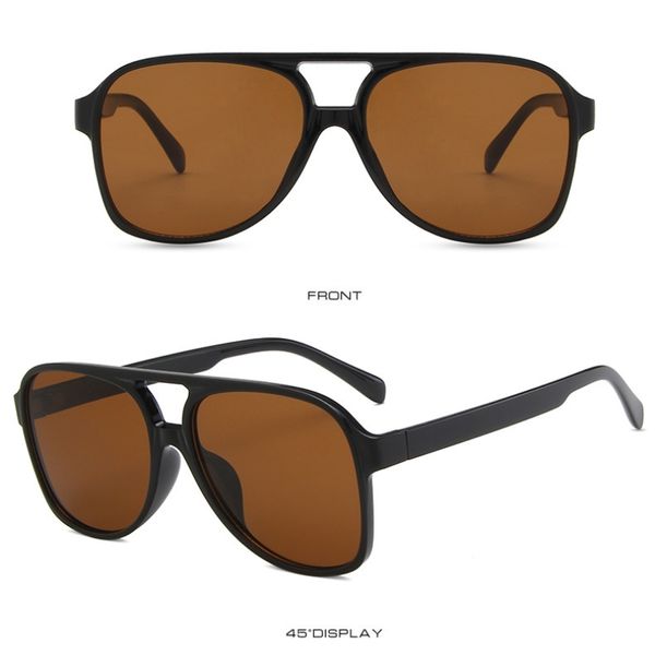 Retro-Pilot-Sonnenbrille für Herren und Damen, modische Luftfahrt-polarisierte Sonnenbrille, Unisex, Vintage-Farbverlauf, für den Außenbereich, blendfreie Farbtöne, 10 Farben erhältlich