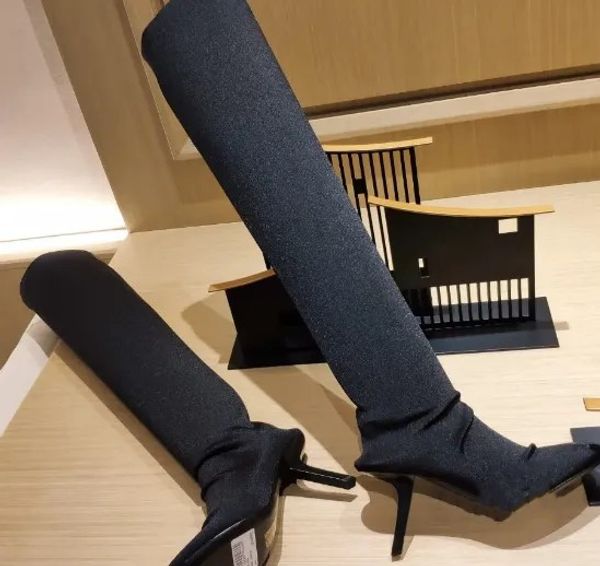 Balencig Balencias Melhor qualidade Casuaspike Saltos Socks mico botas altas garotas meninas garotas de casamento Botas de festas de casamento deslizam em senhoras mocassões bombas sapatos