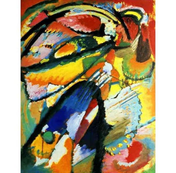 Wassily Kandinsky tarafından yüksek kaliteli modern resimler Tuval üzerindeki son yargı yağı elle boyanmış ev dekoru8179832