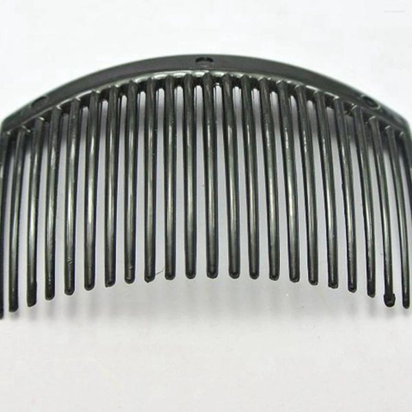 Grampos de cabelo 10 pentes laterais lisos plásticos pretos Pin 82X50mm para senhoras artesanais