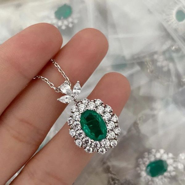 Ожерелья с подвесками высокого качества, ожерелье из камня с зеленым конским глазом для женщин, брендовые ювелирные изделия (DJ1981)